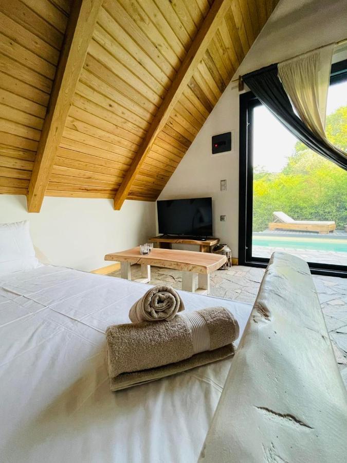 Unique Wooden Villa With Pool أوليمبياذا المظهر الخارجي الصورة